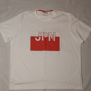 Lacoste White Tee with Red JPN Graphic